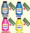 TONER  SET IN BOTTLE  & CHIP FOR XEROX 7500 BLACK + CYAN +MAGENTA +YELLOW 