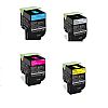 ΣΥΜΒΑΤΑ TONERS LEXMARK CX310, CX410, CX510 BLACK+CYAN+MAGENTA+YELLOW SET