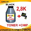 ΣΥΜΒΑΤΟ TONER BOTTLES + CHIP BLACK HP 201X, CF-400X LASERJET PRO, M252n, MFP M277, 2,8K