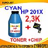 ΣΥΜΒΑΤΟ TONER BOTTLES + CHIP  CYAN HP 201X, CF-401X LASERJET PRO, M252n, MFP M277, 2,3K