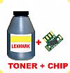 TONER BOTTLES + CHIP  LEXMARK X560 BLACK 