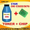 OKI TONER CYAN BOTLLES & CHIP C5650/C5750