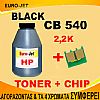ΣΥΜΒΑΤΟ TONER BOTTLES + CHIP  HP 125A CB540 BLACK 