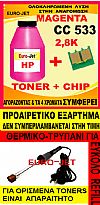 ΣΥΜΒΑΤΟ Toner BOTTLES & CHIP HP CC533A MAGENTA HP304A