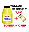 ΣΥΜΒΑΤΟ TONER YELLOW BOTTLES & CHIP XEROX 6121