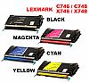 ΣΥΜΒΑΤA TONER LEXMARK SET BLACK+CYAN+MAGENTA+YELLOW C746, C748, X746, X748,