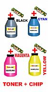 ΣΥΜΒΑΤΟ SET ΤΟΝΕR BOTTLES SAMSUNG CLP-430 BK/C/M/Y & 4 CHIP