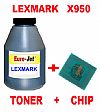 ΣΥΜΒΑΤΟ TONER BLACK BOTTLES + CHIP  LEXMARK X950 / X952 / X954 (X950X2KG)  32K