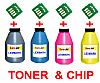 ΣΥΜΒΑΤΟ TONER BOTTLES + CHIP  SET LEXMARK X950 / X952 / X954 BLACK +CYAN+MAGENTA+YELLOW (X950X2YG)  22K