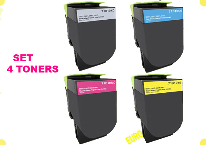 ΣΥΜΒΑΤA TONER LEXMARK SET CS417, CS517, CX417, CX517 BLACK+CYAN+MAGENTA+YELLOW High Capacity