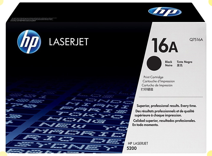 HP 16A BLACK TONER Q7516 LASER JET 5200  ORIGINAL