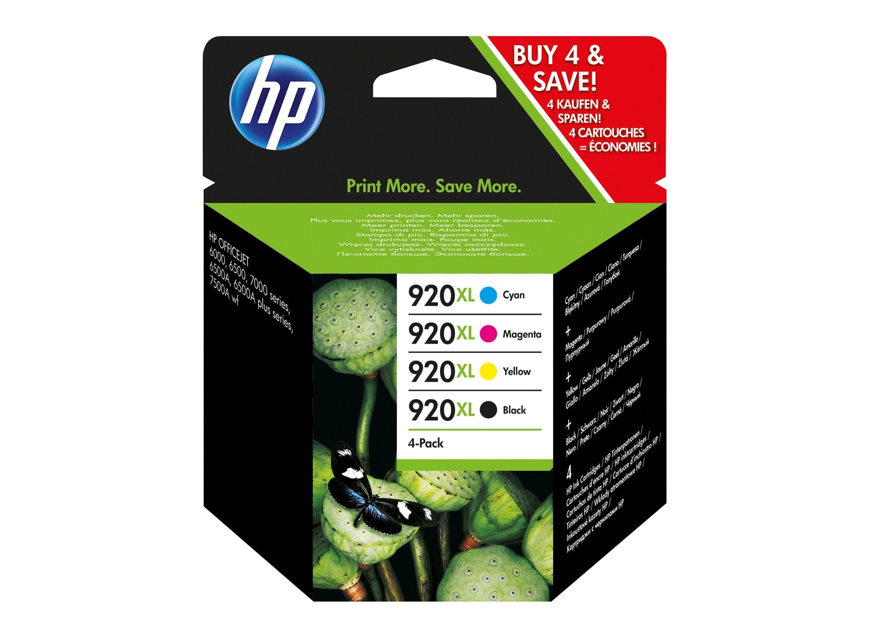 HP 920XL MULTIPACK (BL/C/M/Y) 4-PACK ORIGINAL (C2N92AE)