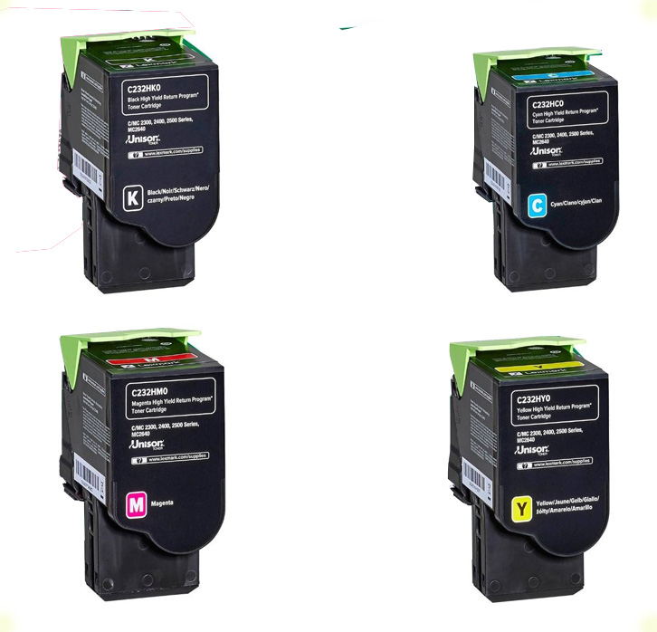 ΣΥΜΒΑΤA (ΑΝΑΓΟΜΩΜΕΝA) TONER LEXMARK SET BK+C+M+Y for C/MC 2325, 2425, 2535, 2640 1K