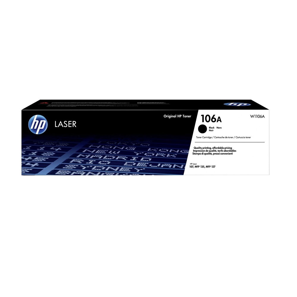 HP 106A Black Original Laser Toner Cartridge (1k) (W1106A) 